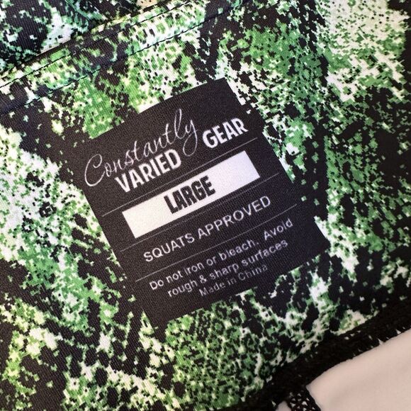 CVG Constantly Varied Gear Leggings Full Length Green Venom Snake Print Size L - Picture 8 of 9